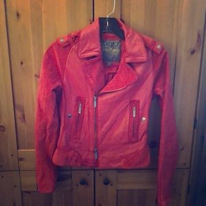 Zac Posen for Target Red leather jacket XS